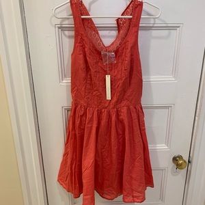 Rose pink dress with lace design back - NWT